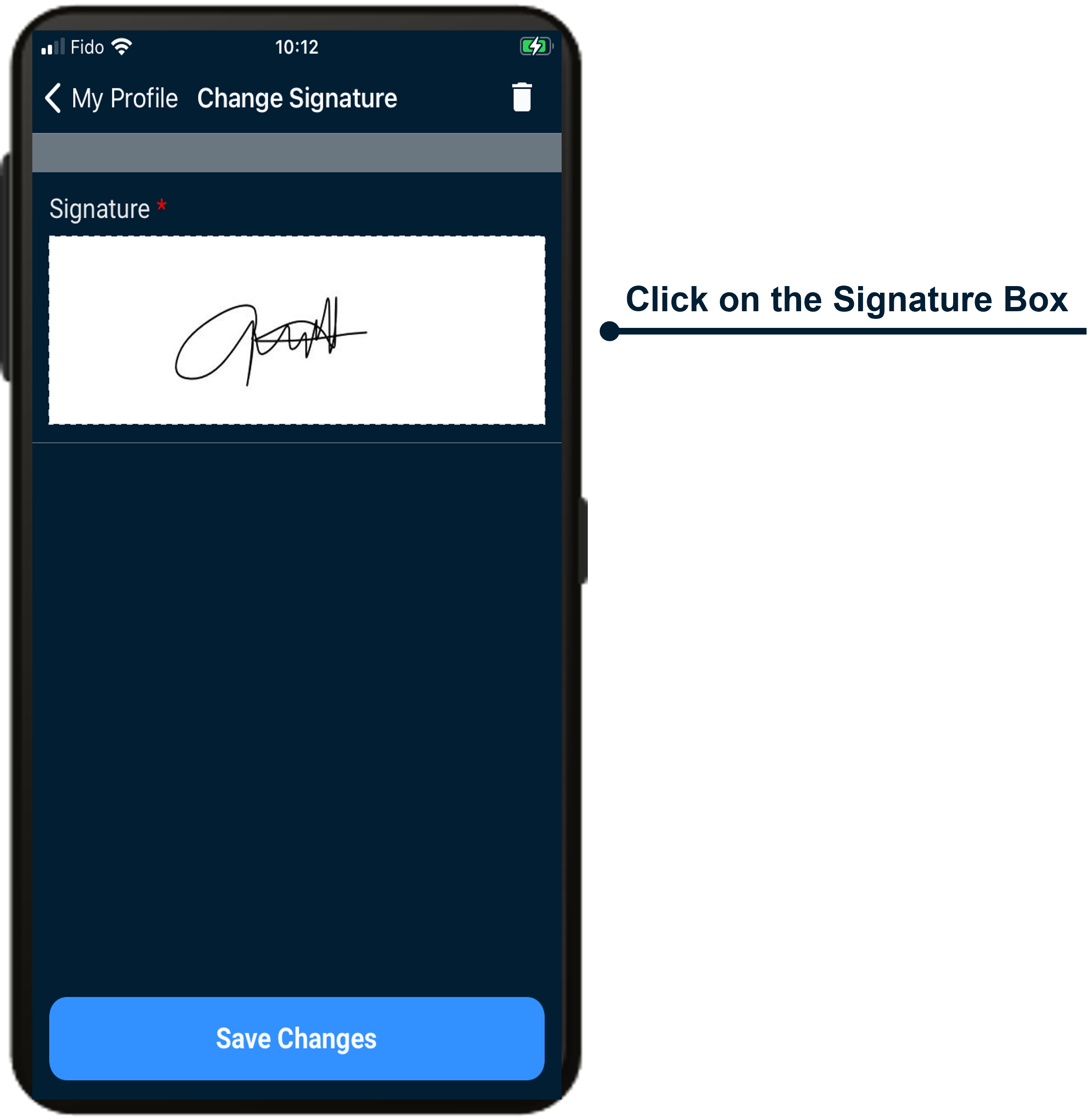 Add signature to your profile – SALUS