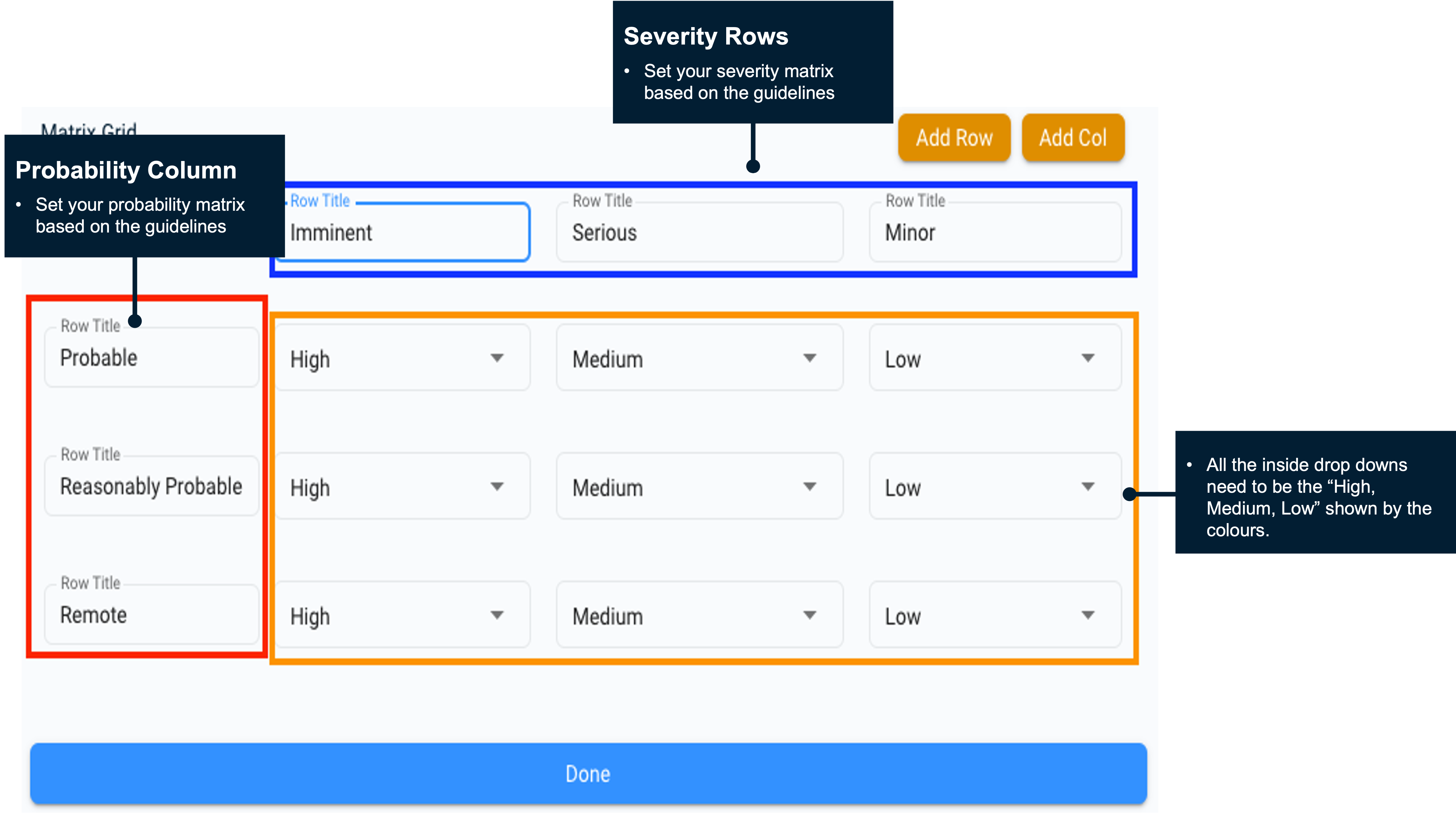 Form builder Matrix SALUS